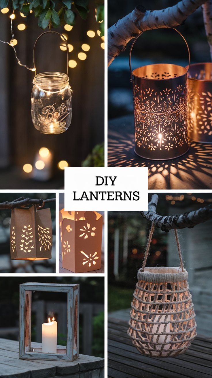 Lanterns are a timeless decor element, and making them yourself adds a personal, handmade touch to your space. Whether you're into rustic farmhouse, modern minimalism, or vintage charm, there's a DIY lantern here for you!