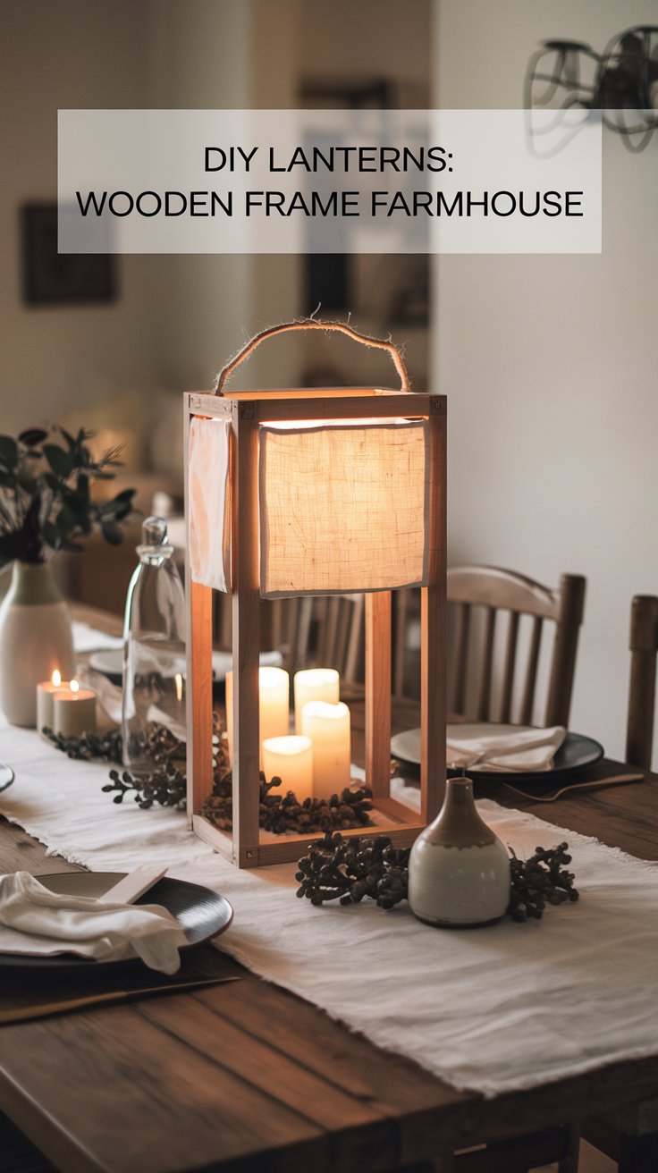 If you love rustic farmhouse decor, this DIY wooden lantern will fit right into your home!