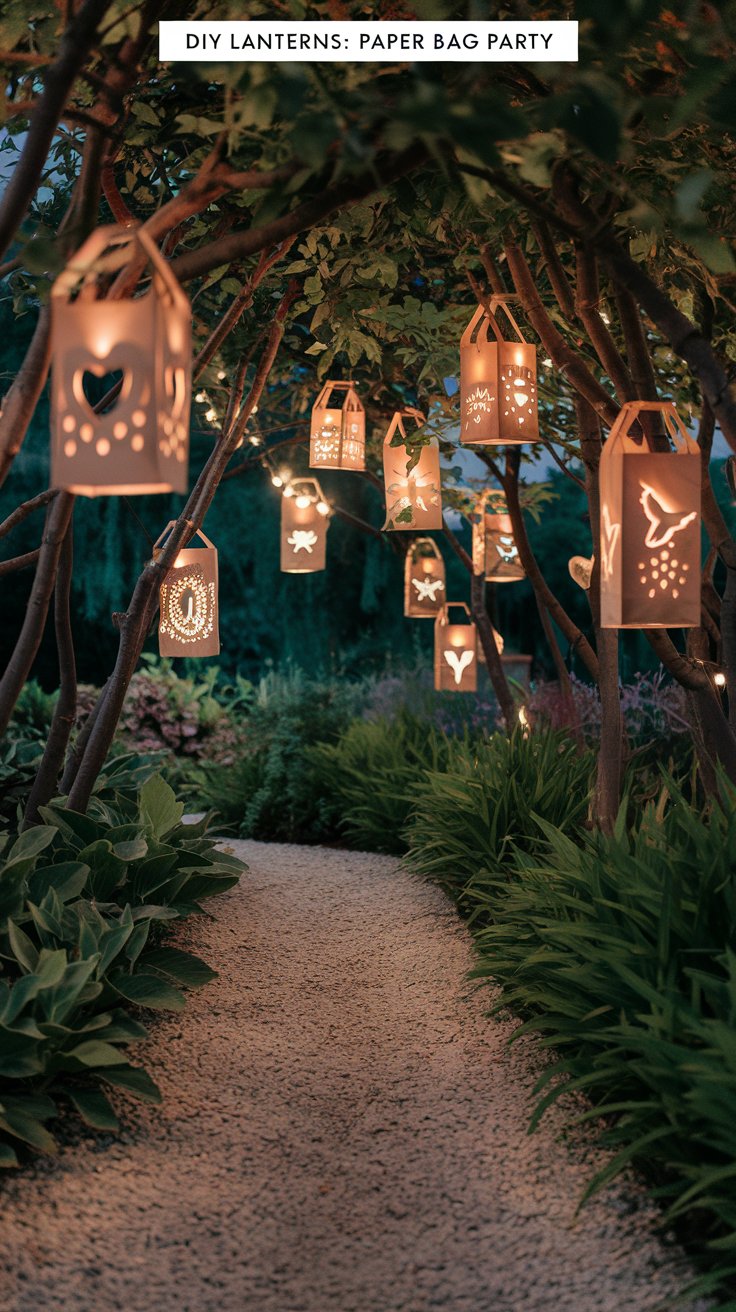 Need a quick and budget-friendly lantern idea? These paper bag lanterns are simple yet stunning! Perfect for lining a walkway, lighting up a wedding aisle, or adding an elegant glow to any gathering.

